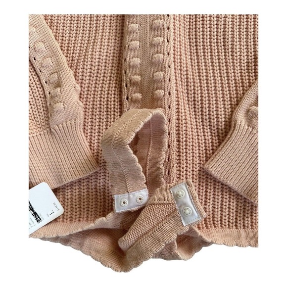 Only Hearts Revolve Bubble Gum Pink Turtleneck Knit Bodysuit in Tender Size L - Picture 10 of 15